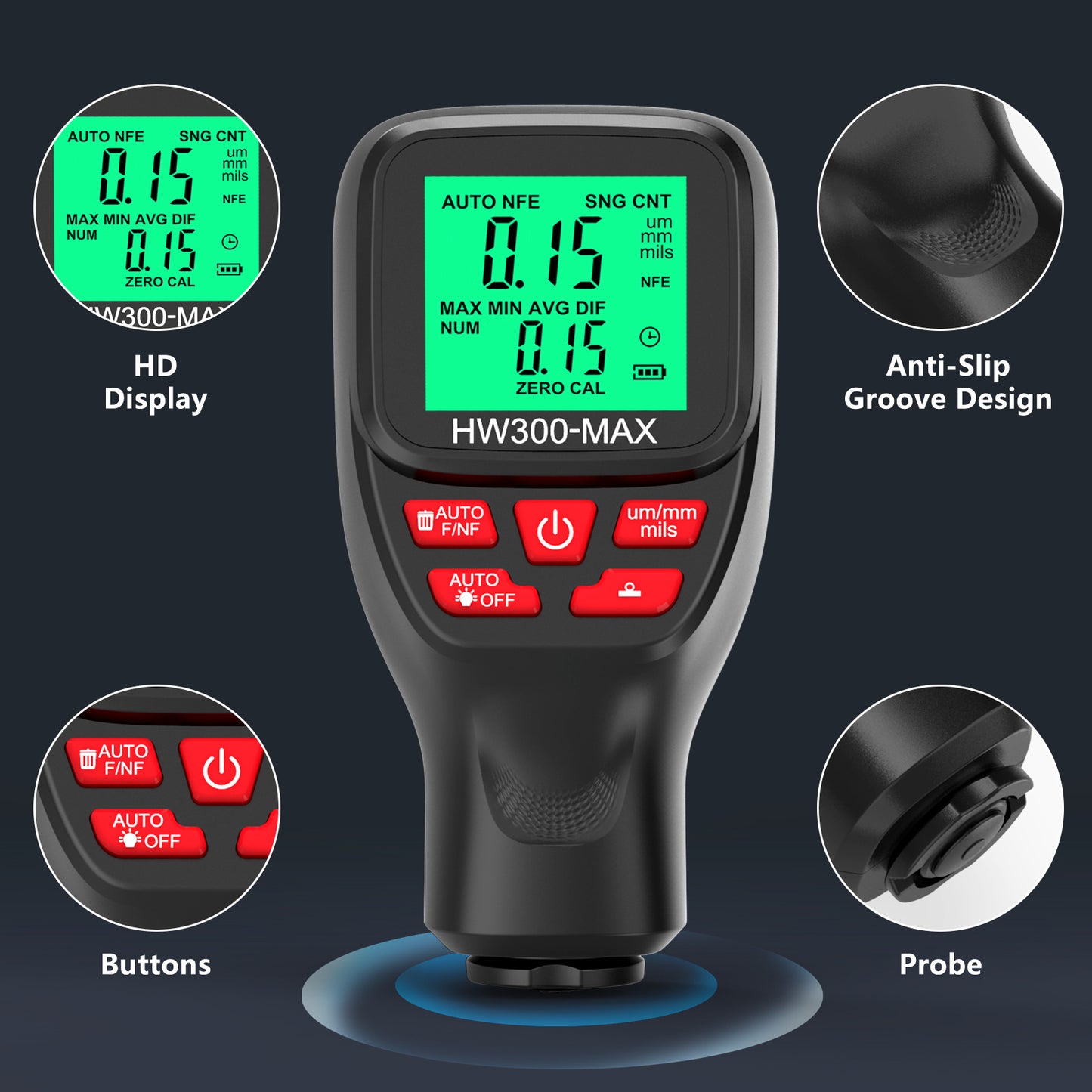 HW300-MAX Coating Thickness Gauge