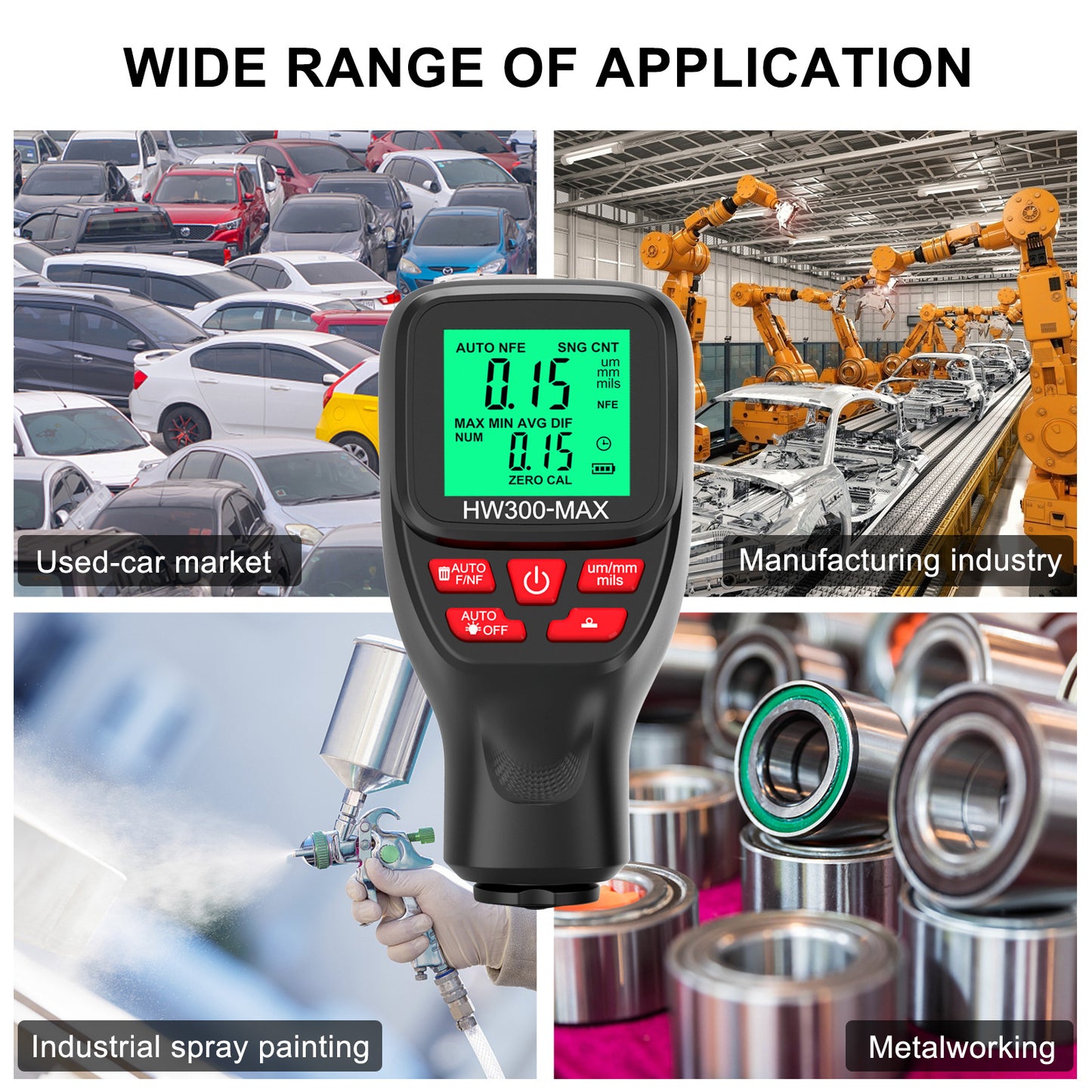 HW300-MAX Coating Thickness Gauge