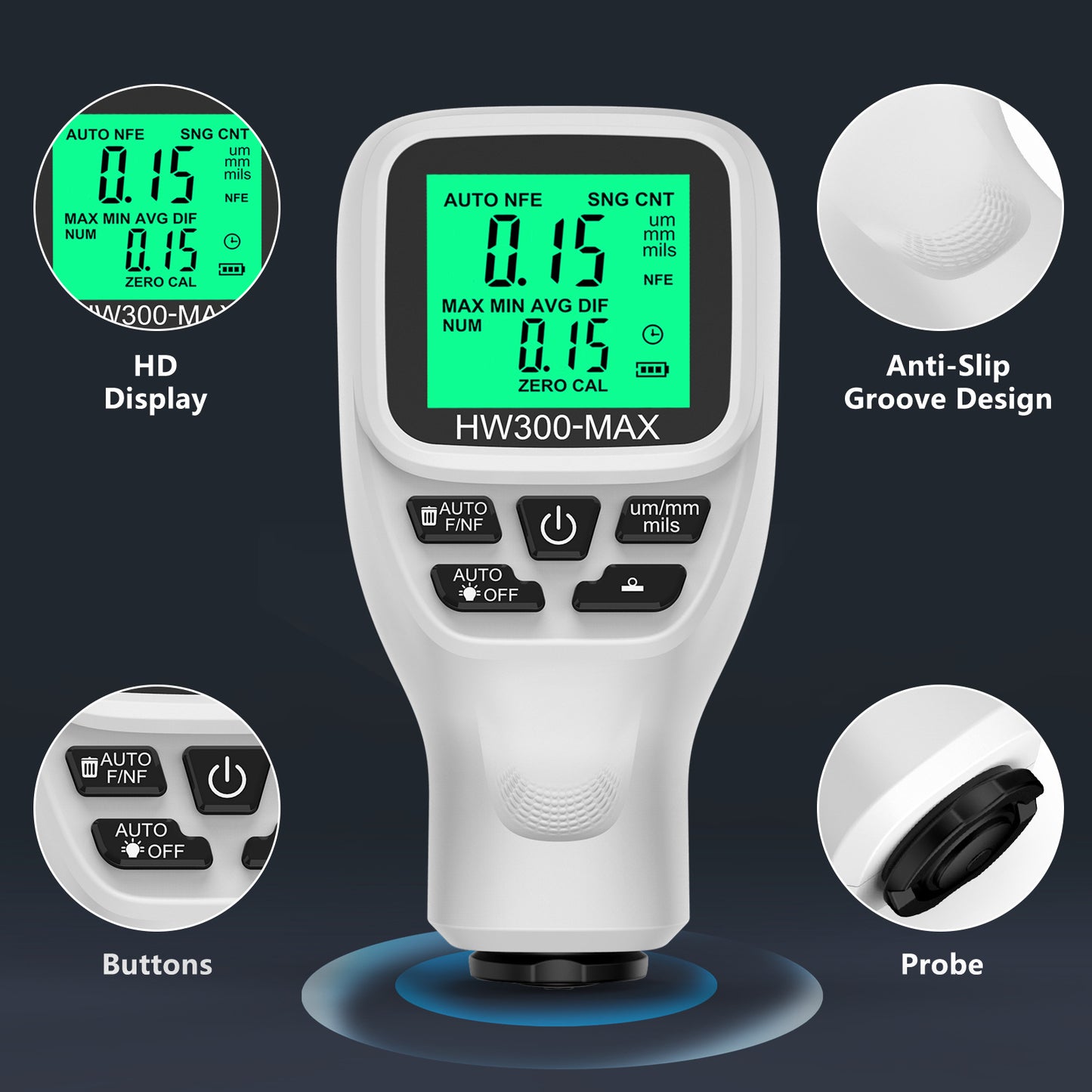 HW300-MAX Coating Thickness Gauge